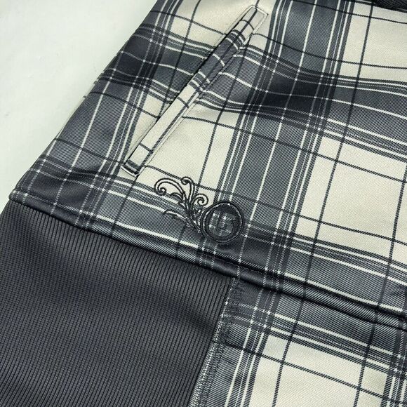 Burton Dry Ride Plaid Tie Waist Fleece Jacket M Gorpcore Hooded Ski Trail Grunge - Picture 12 of 15